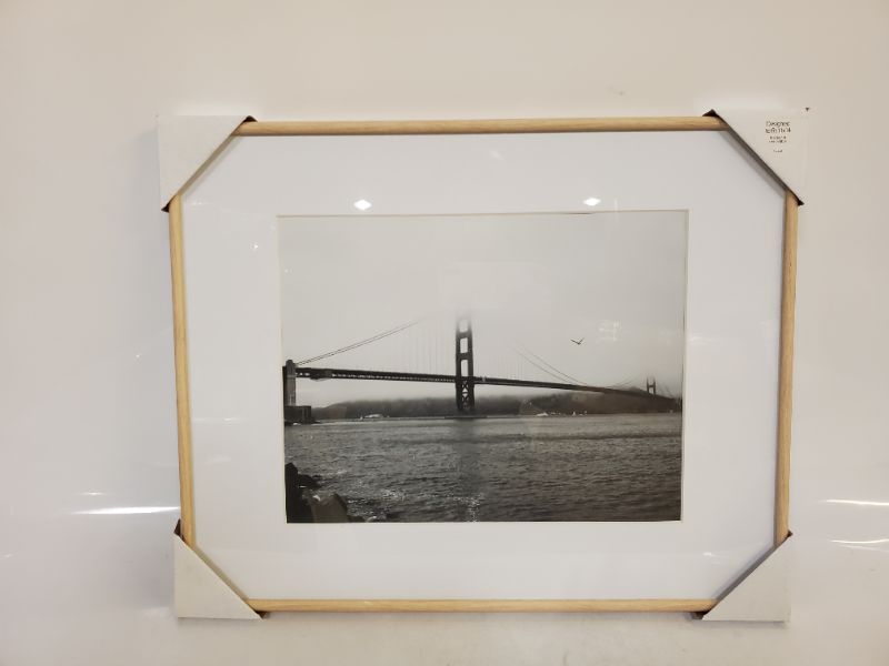 Photo 3 of Project 62 - Matted Narrow Rounded Gallery Frame Mid-tone Natural  FIts a 11"X14" photo