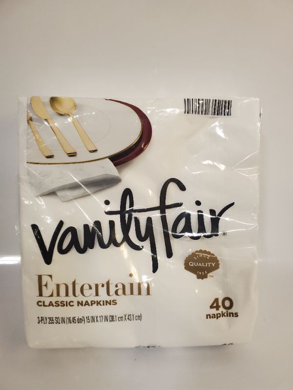 Photo 2 of Vanity Fair Premium Dinner Napkins - 40 count