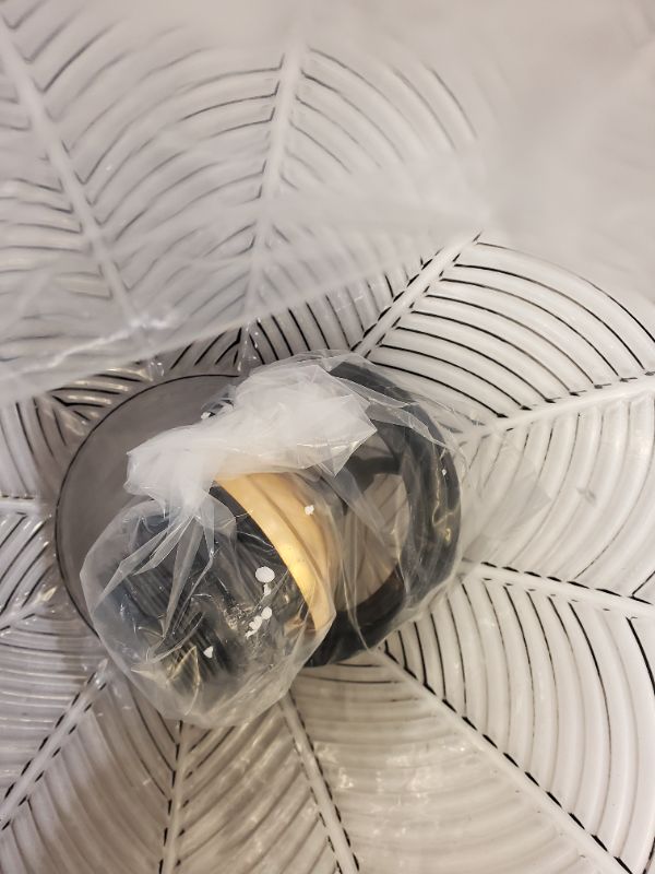 Photo 1 of Modern Dinette Pendant Light black Ribbed Glass Ceiling Lighting Hanging in Brass Finish - Retro Style, Globe, black 