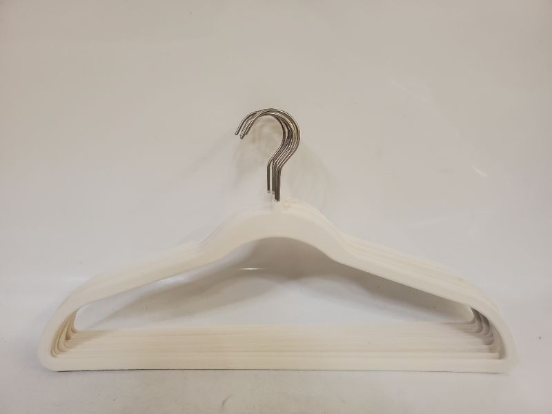 Photo 4 of 10 pc beige non slip velvet hangers 