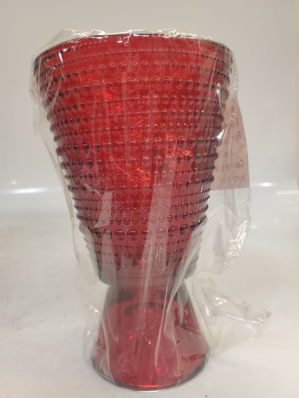 Photo 4 of 4 PC 8.5 OZ GLASS GOBLETS - RED 
