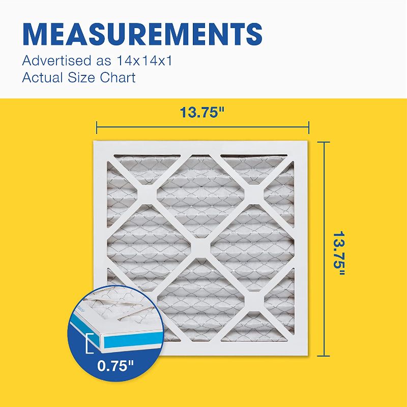 Photo 1 of 2PC Aerostar 14x14x1 MERV 13 Pleated Air Filter, AC Furnace Air Filter