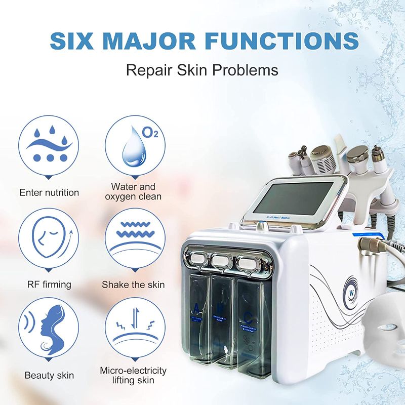 Photo 2 of 7 in 1 Hydro Facial Machine, Professional Hydro-Dermabrasion Facial Microdermabrasion Machine Blackhead Remover Pore Vacuum Cleaner, Facial Skin Care Device Equipment