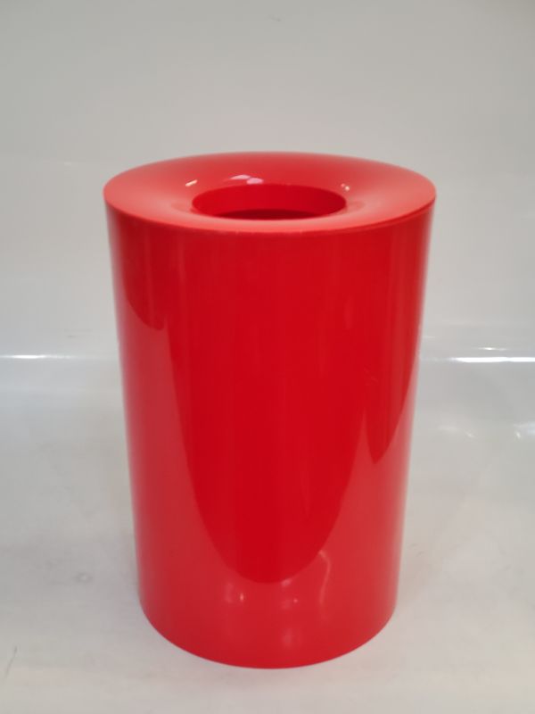 Photo 3 of Glad 16L  Drum Trash Can with Trim Cap - RED