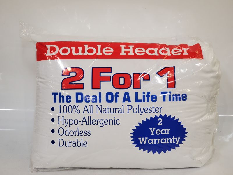 Photo 1 of DOUBLE HEADER DUAL PACK PILLOW SET  - HYPO/ALLERGENIC 
