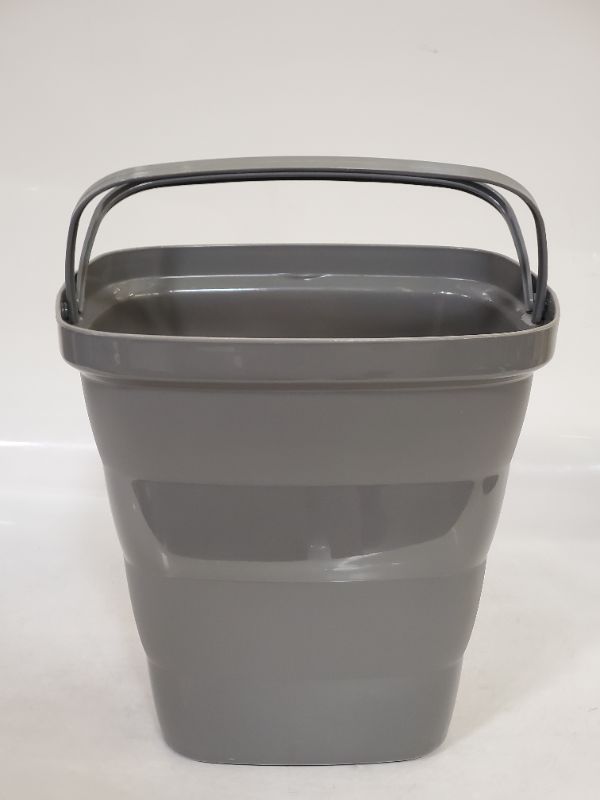 Photo 4 of Glad Metro Plastic Waste Bin – 14L, Rectangle with Bag Ring - GRAY 