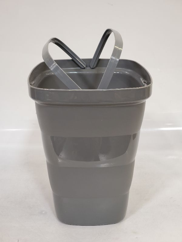 Photo 3 of Glad Metro Plastic Waste Bin – 14L, Rectangle with Bag Ring - GRAY 