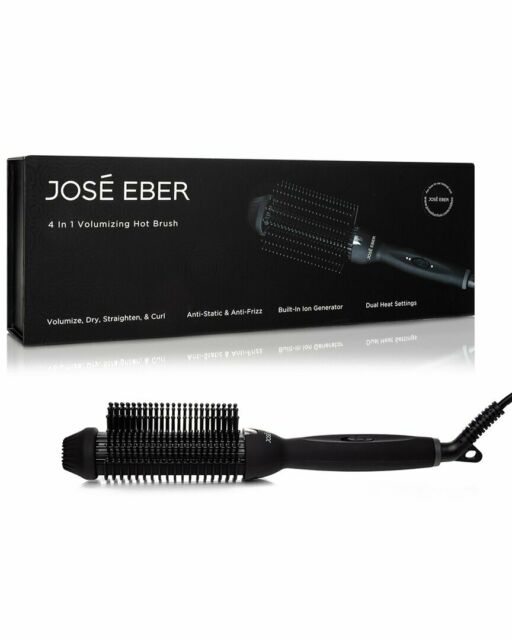 Photo 1 of JOSE EBER - 4 IN 1 VOLUMIZING BRUSH DUAL HEAT TANGLE FREE ANTI FRIZZ AND STATIC 2 TEMPERATURE SETTINGS 320 DEGREE AND 350 DEGREES - Black - NEW 
