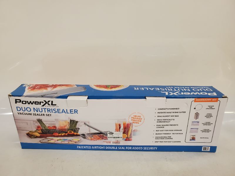Photo 1 of Powerxl Duo Nutrisealer plus 6-In-1 Vacuum Sealer Machine with Vacuum Seal Bags
