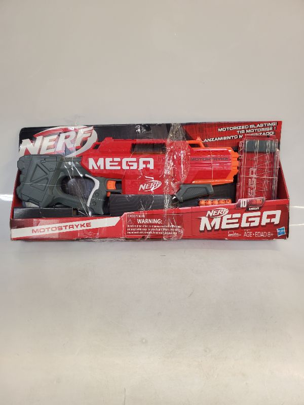 Photo 2 of NERF Mega Motostryke Motorized 10-Dart Blaster -- Includes 10 Official Mega Darts and 10-Dart Clip -- for Kids, Teens, Adults