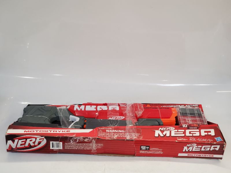 Photo 4 of NERF Mega Motostryke Motorized 10-Dart Blaster -- Includes 10 Official Mega Darts and 10-Dart Clip -- for Kids, Teens, Adults