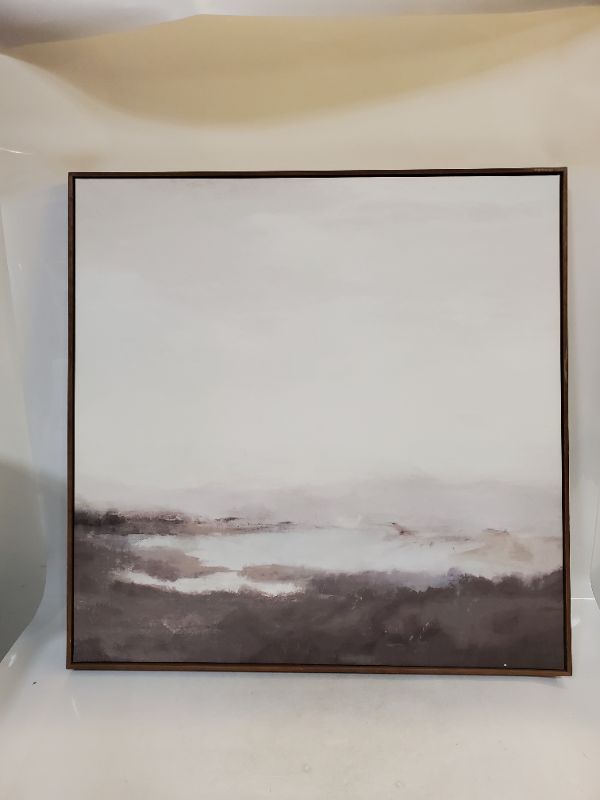 Photo 2 of Threshold designed with Studio McGee - Dreary Abstract Landscape Framed Wall Canvas -  36" x 36"