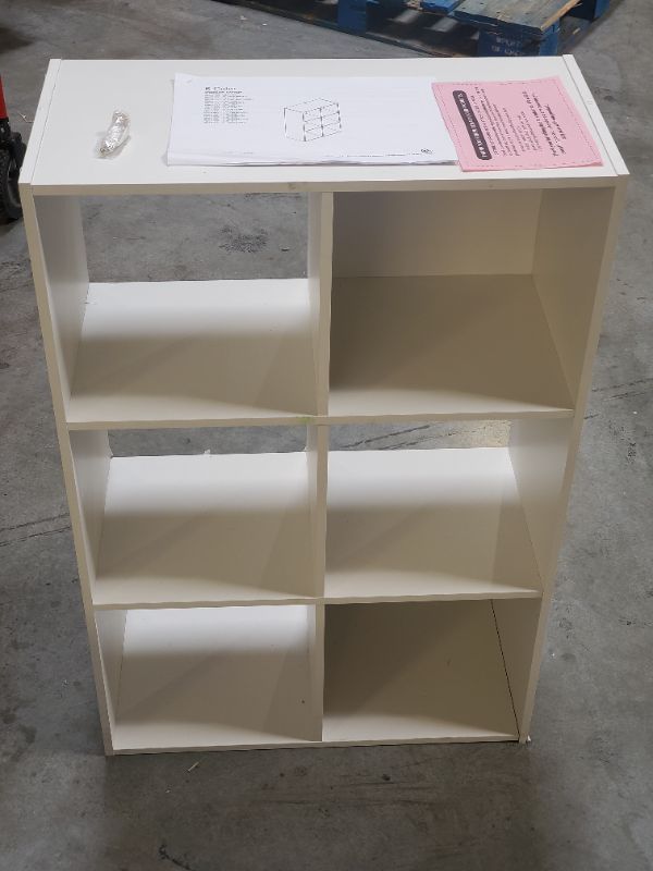 Photo 3 of Room Essentials - 11" 6 Cube Organizer Shelf - WHITE