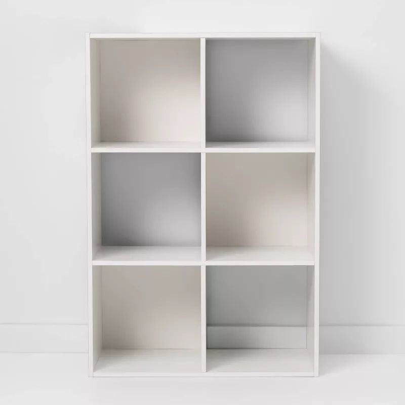 Photo 1 of Room Essentials - 11" 6 Cube Organizer Shelf - WHITE