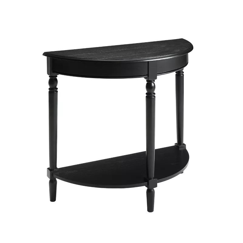 Photo 1 of Breighton Home - French Country Half Round Entryway Table with Shelf - 31.5 in. (W) x 14 in. (D) x 30 in. (H)