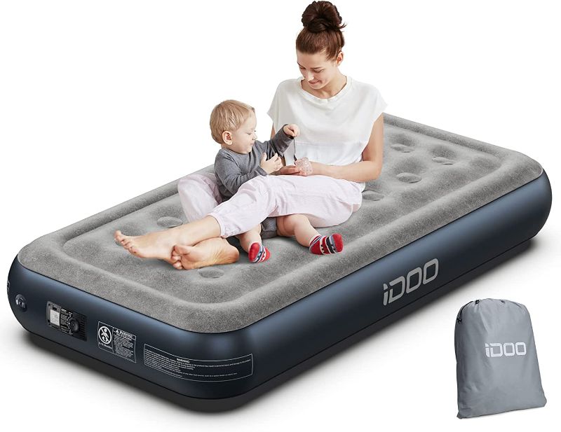 Photo 1 of iDOO - Air Mattress, Inflatable Airbed with Built-in Pump, 2 Mins Quick Self-Inflation/Deflation ***PARTS ONLY** HAS A HOLE***