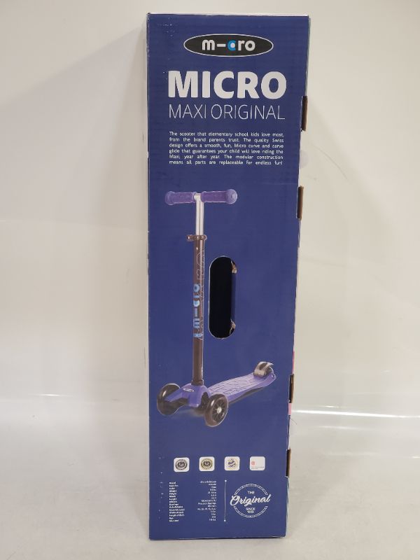 Photo 5 of Micro Kickboard - Maxi Original 3-Wheeled, Swiss-Designed Micro Scooter for Kids - Blue 