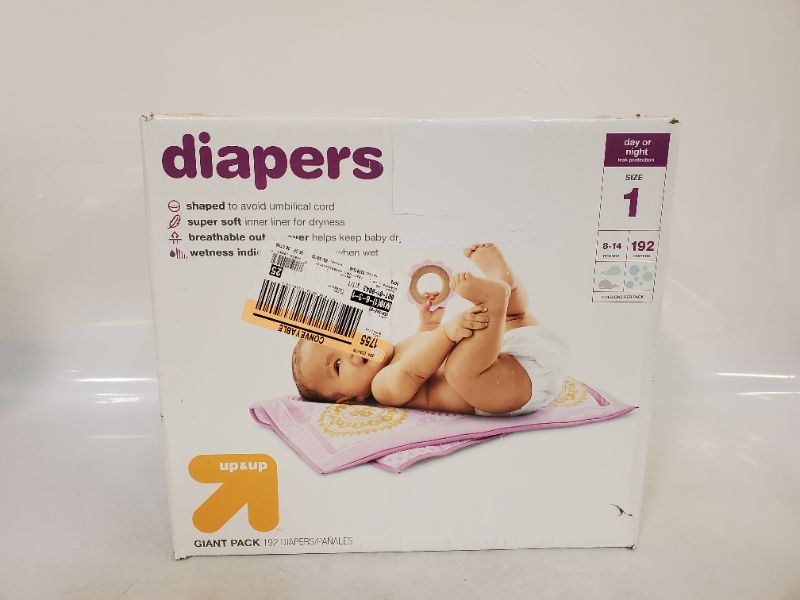 Photo 2 of Up & Up Giant Pack Diapers - Size 1 - 192ct 