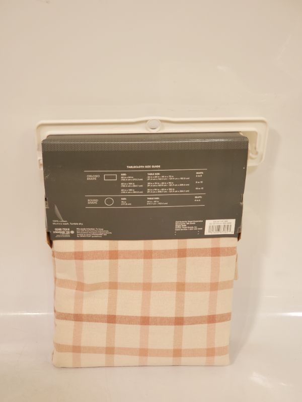 Photo 2 of Threshold - Cotton Plaid Round Tablecloth - 70"D 