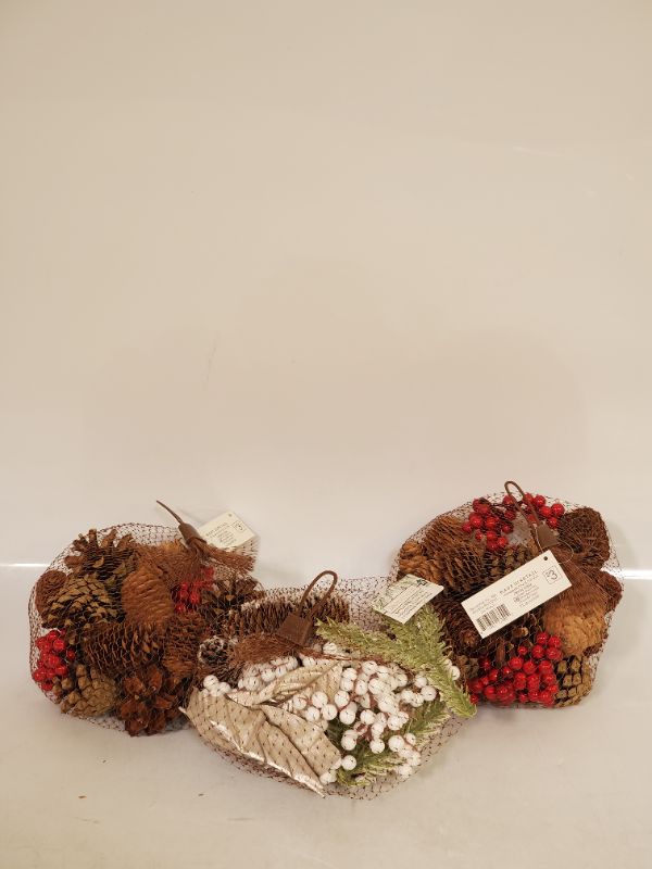 Photo 1 of 3 BAGS OF CHRISTMAS PINECONES DECOR