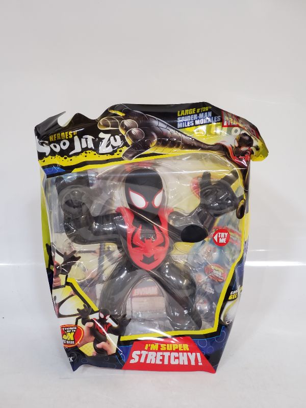 Photo 2 of Heroes of Goo Jit Zu Marvel Supagoo Hero  8" Tall Super Stretchy Spider-Man Miles Morales Action Figure