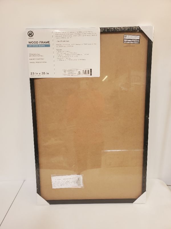 Photo 3 of U Brands Magnetic Dry Erase Board -  Black Wood Frame - Marker included - 23"x35" 