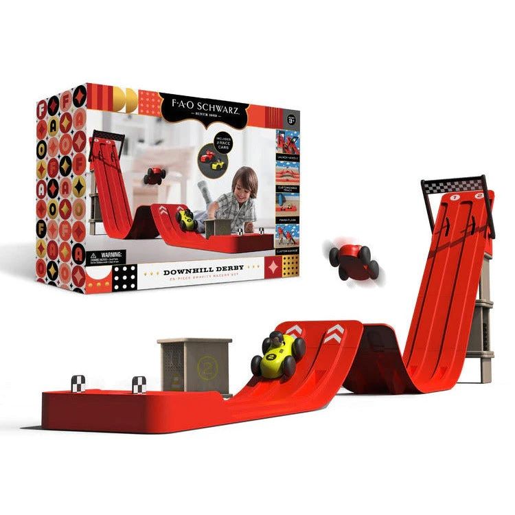 Photo 1 of FAO Schwarz Downhill Derby Gravity Racers Set NEW 