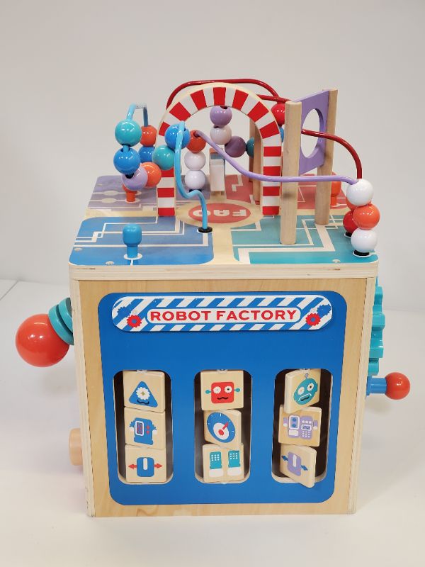 Photo 4 of FAO Schwarz Toy Wood Activity Cube 