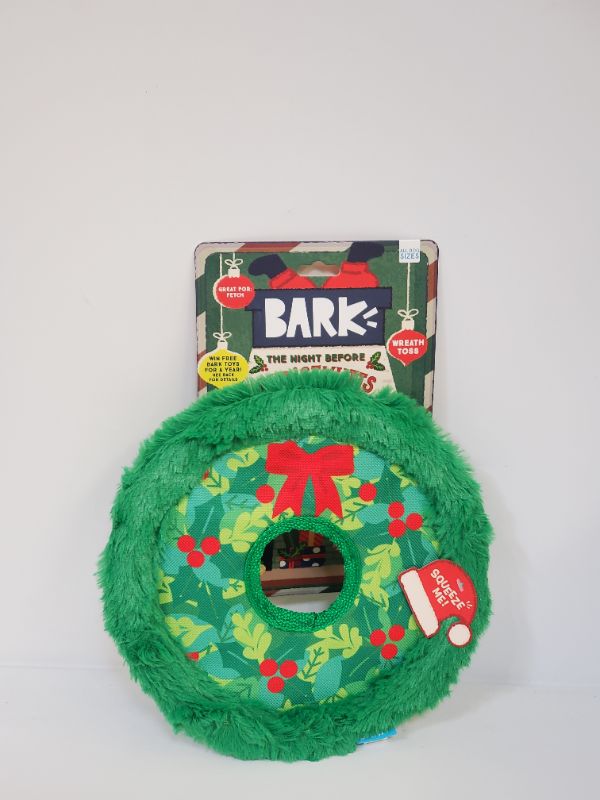 Photo 2 of BARK Holiday Wreath Toss Dog Toy