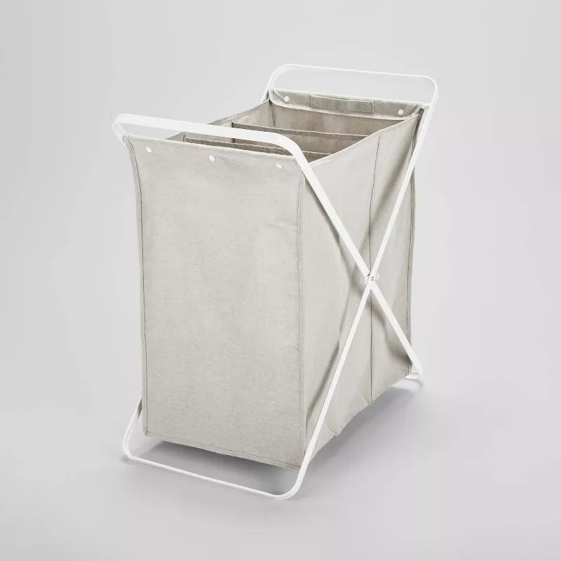 Photo 1 of Brightroom - Folding X-Frame Hamper Matte -  White - 16 Inches (L), 28.5 Inches (H) x 25.75 Inches (W)
