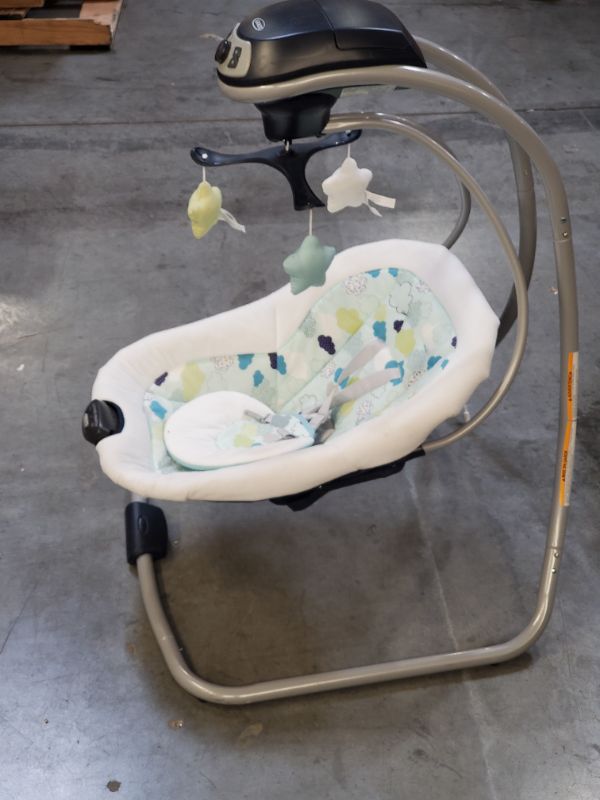 Photo 5 of Graco Simple Sway Baby Swing - Stratus - 38.0 Inches (H) x 31.0 Inches (W) x 30.0 Inches (D)