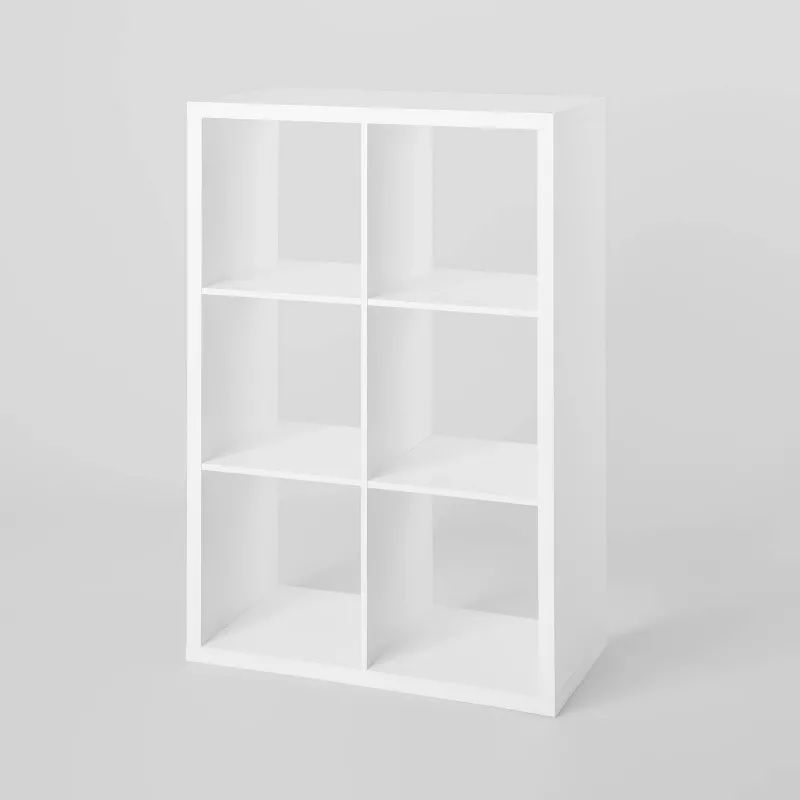 Photo 1 of Brightroom - 6 Cube Organizer - 13 Inch Cube Storage System  -  30 Inches (H) x 43.8 Inches (W) x 14.6 Inches (D) - WHITE