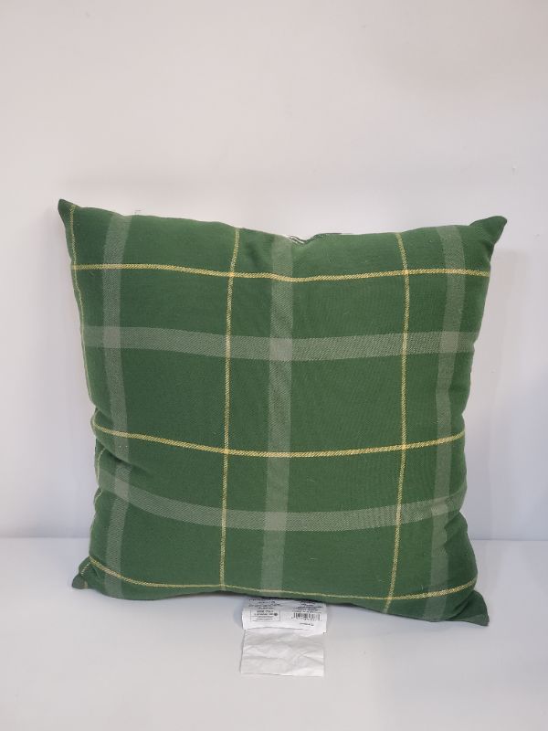 Photo 2 of Threshold - Christmas Tree Square Throw Pillow White/Green - 18" X 18"