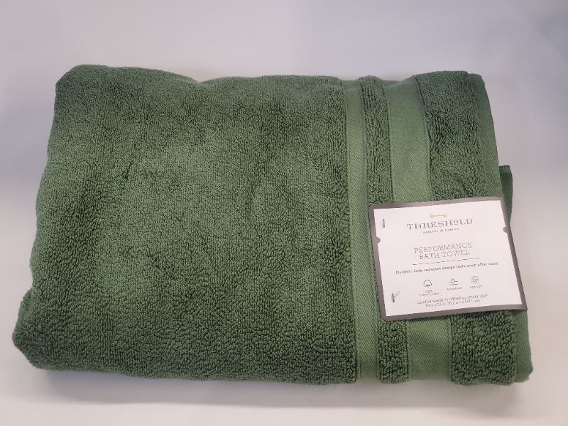 Photo 2 of Threshold - Performance Bath Towel Dark Green 