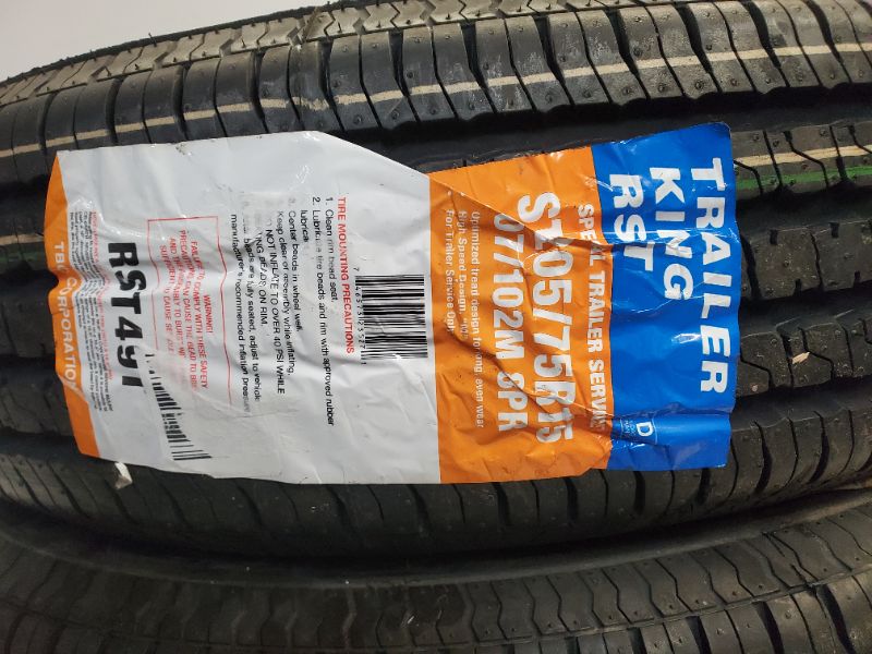 Photo 3 of ST205/75R15 D 107/102M 8-Ply Trailer King RST Tire (Tire Only) - PAIR 