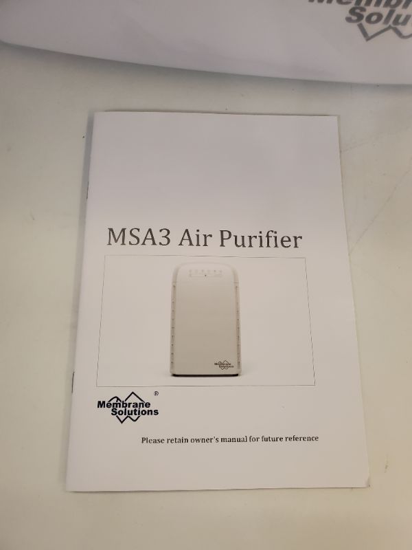 Photo 8 of MEMBRANE SOLUTIONS - MSA3 Air Purifier for Home Large Room and Bedroom with H13 True HEPA Filter, 100% Ozone Free Air Cleaner for Smokers, Pet and Allergies Remove 99.97% Allergens, Dust, Odor, Smoke, Pollen