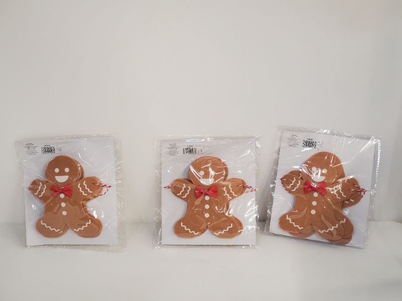 Photo 2 of 72" GINGERBREAD MAN  BANNER - 3 PACK 