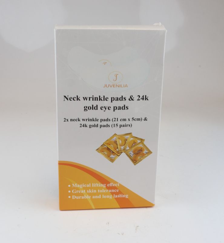 Photo 3 of NECK WRINKLE PADS AND 24K GOLD EYE PADS LIFT SKIN AND TIGHTEN SKINS ELASTICITY LEAVING THE FACE WITH FEWER AND FEWER WRINKLES AND DARK CIRCLES TILL ALL GONE UP TO 9 HOURS OF USAGE REMOVE AND CLEAN TO USE AGAIN NEW 