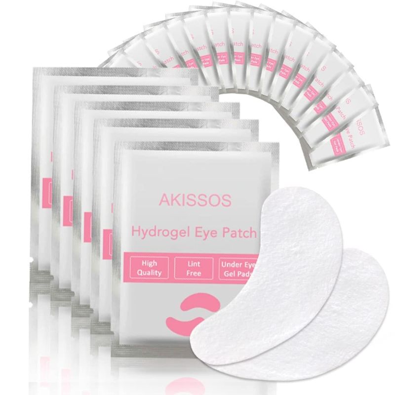 Photo 1 of 100 COUNT Eye Pads Eyelash Extension Supplies - Akissos 100 Pcs Under Eye Patches Undereye Gel Lash Extension Supplies Lift Tint Lash Guard Professional Individual DIY Beauty Tool - Hypoallergenic Lint Free