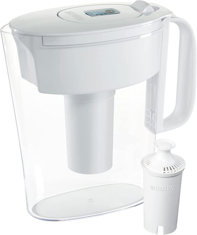 Photo 1 of Brita Water Filter Pitcher for Tap and Drinking Water with 1 Standard Filter, Lasts 2 Months, 5-Cup Capacity, BPA Free, White