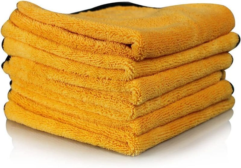 Photo 1 of Chemical Guys MIC_507_06 Professional Grade Premium Microfiber Towel, Gold (16 in. x 24 in.) (Pack of 6)