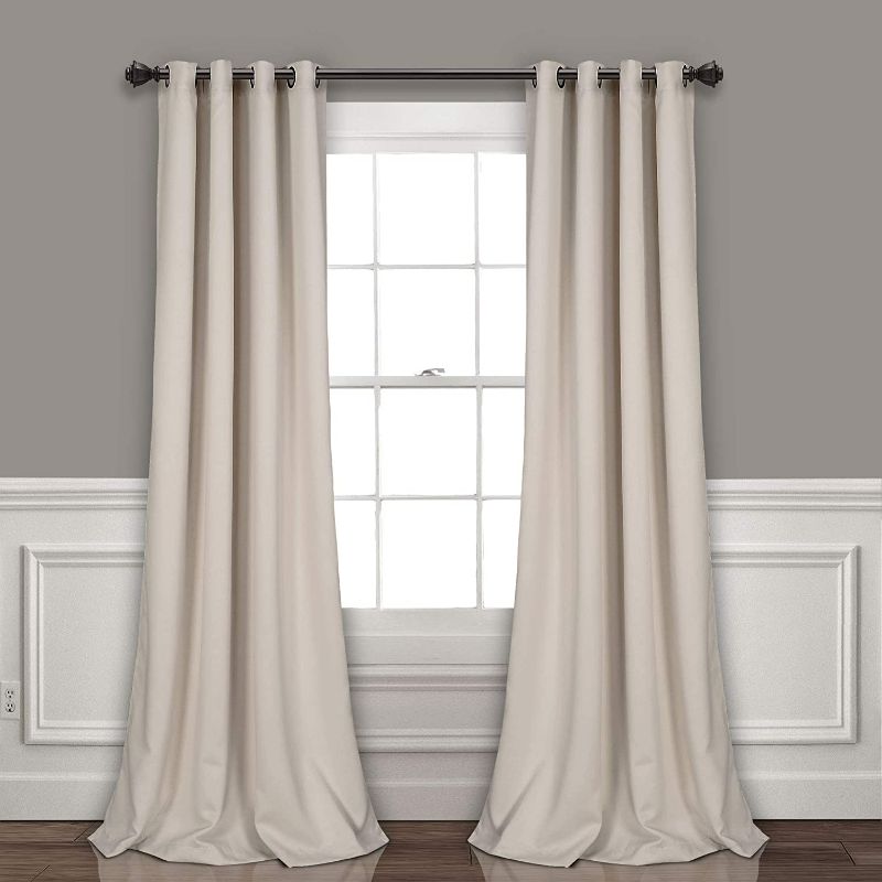 Photo 1 of Lush Decor Insulated Grommet Blackout Curtains Panel Pair, 52"W x 108"L, Wheat