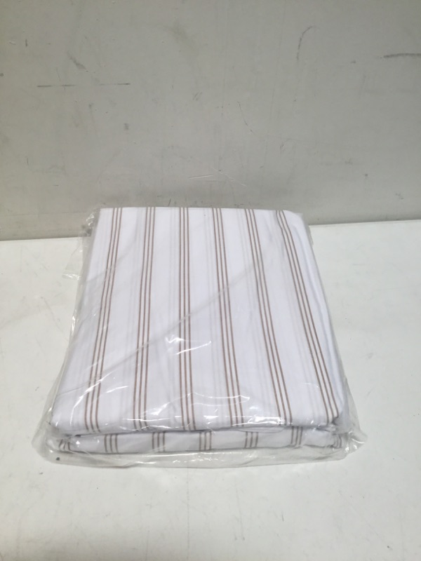 Photo 1 of microfiber sheet set, twin, taupe stripe 