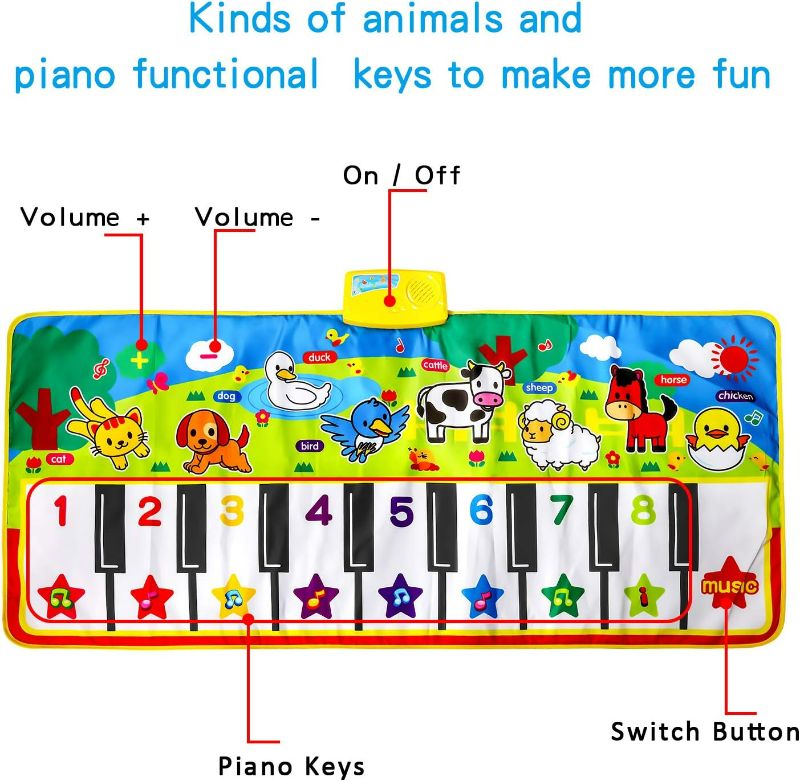 Photo 1 of kids piano mat gift toys for boys and girls