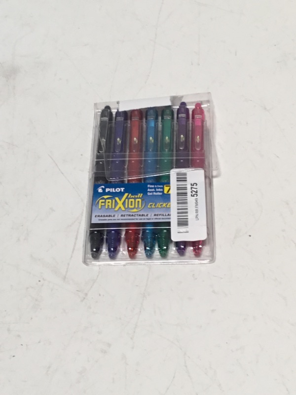 Photo 2 of Pilot Frixion Ball Clicker Pens Fine 0.7-mm Gel Roller 7 Assorted Colors