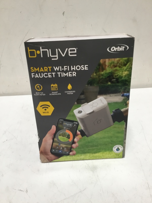 Photo 2 of Orbit 21004 B-hyve Smart Hose Faucet Timer with Wi-Fi Hub, Compatible with Alexa ,GRAY 21004 Faucet Timer with Wi-Fi Hub