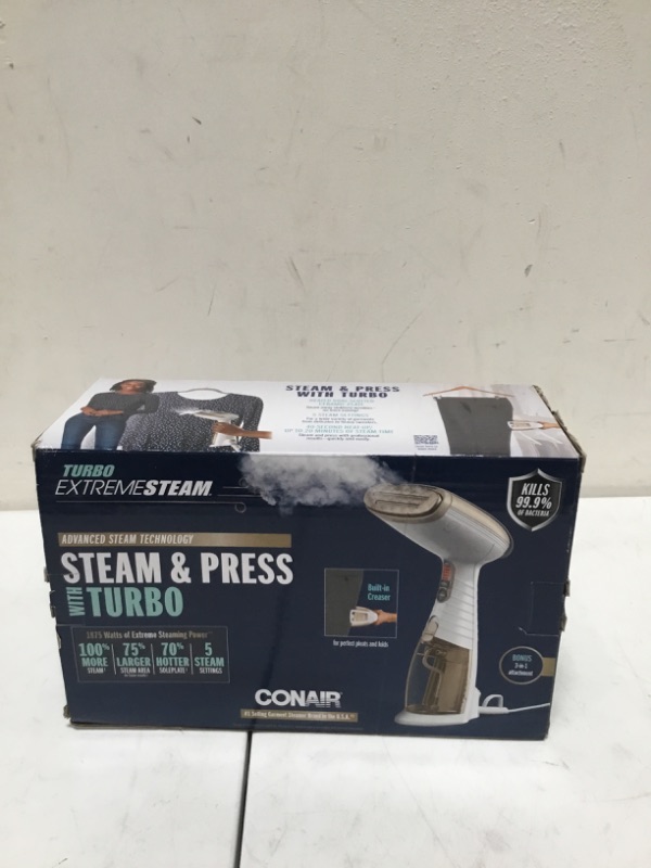 Photo 2 of Conair Turbo ExtremeSteam Handheld Fabric Steamer