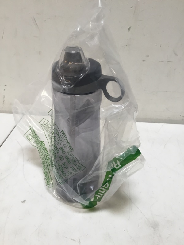 Photo 2 of Pogo BPA-Free Tritan Plastic Water Bottle with Chug Lid, 32 Oz, Grey