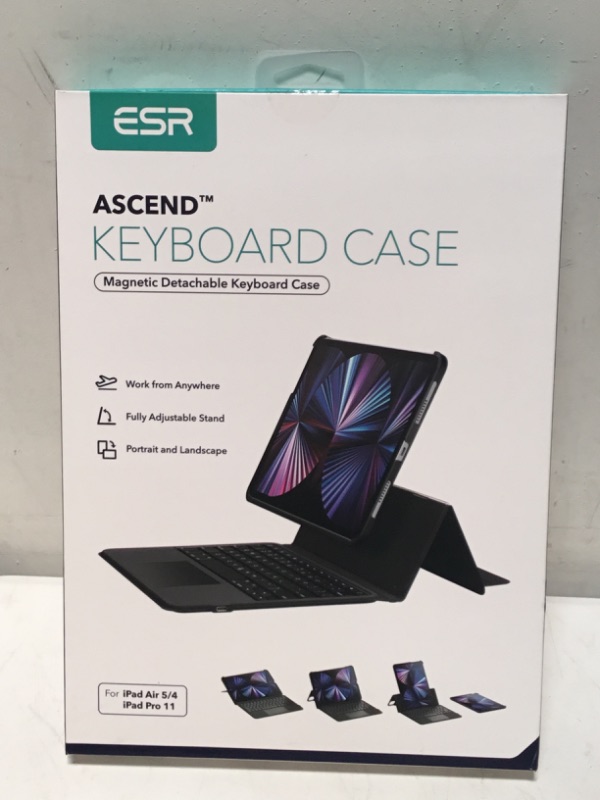 Photo 1 of ESR  Ascend iPad Case with Keyboard Compatible w iPad Pro 11 iPad Air 5/4 Black