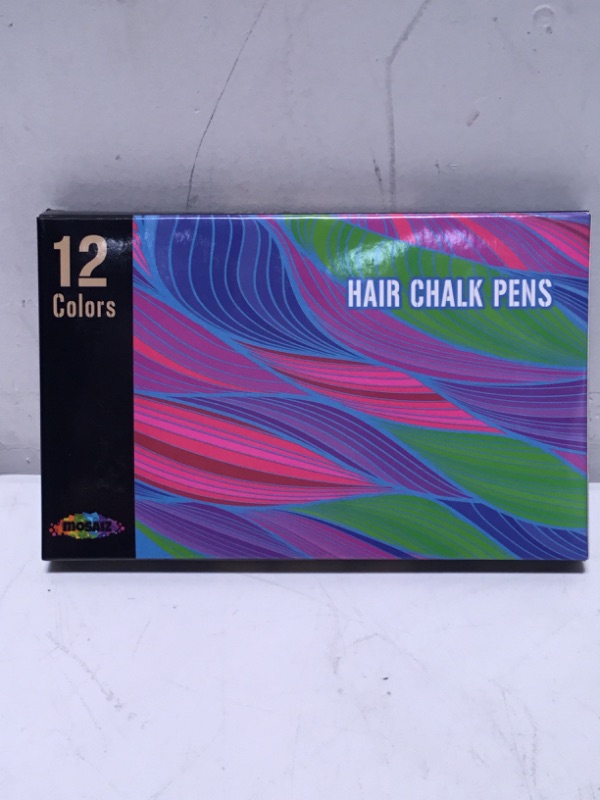 Photo 1 of Hair Chalk, 12 Color Hair Chalk Pens Soft Pastels Salon Kit Fast Temporary Hair Dye Chalk Non-toxic Washable